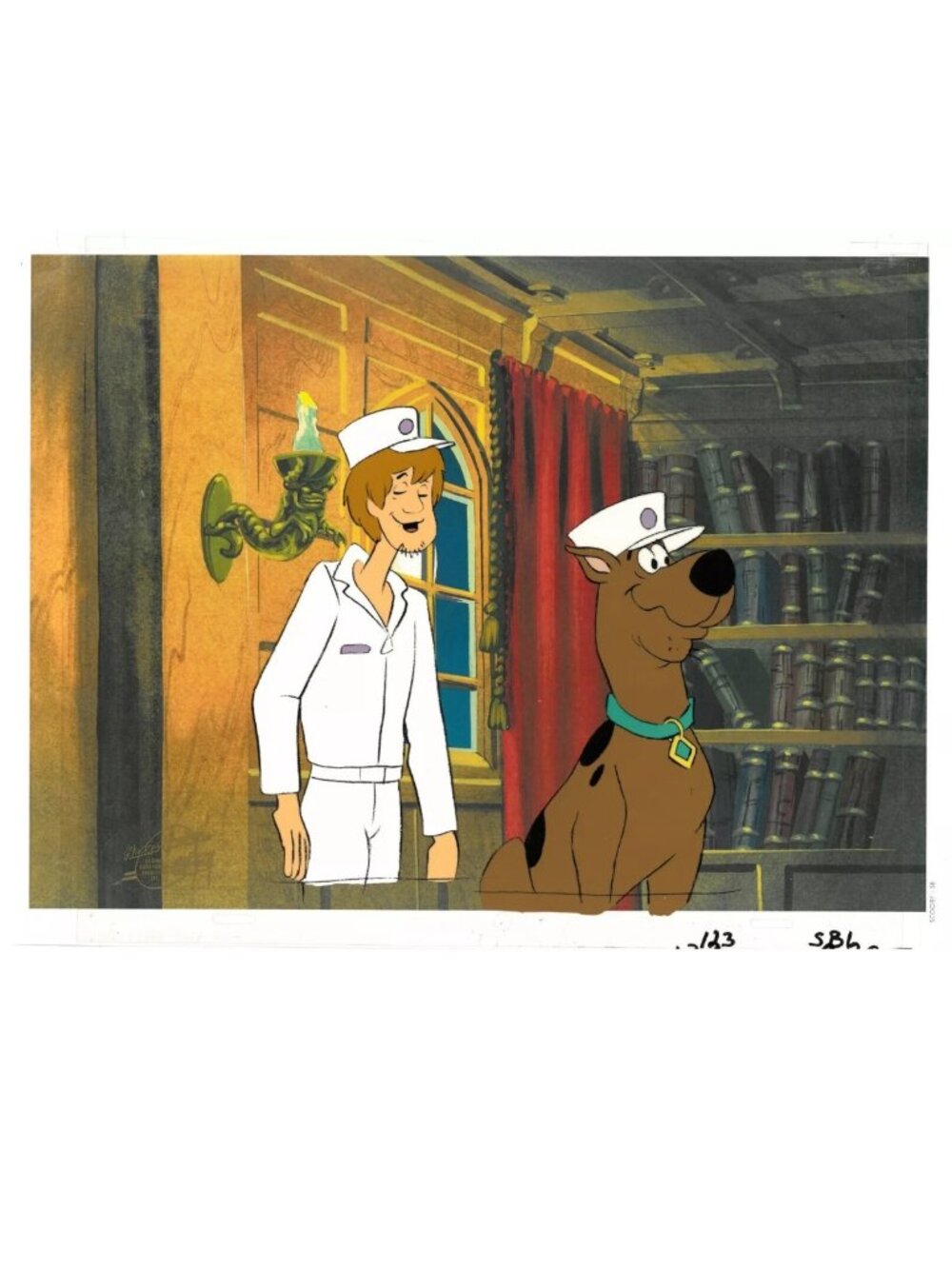 Scooby Doo and Shaggy Cel 13 Ghost Hanna Barbera Production 1985
